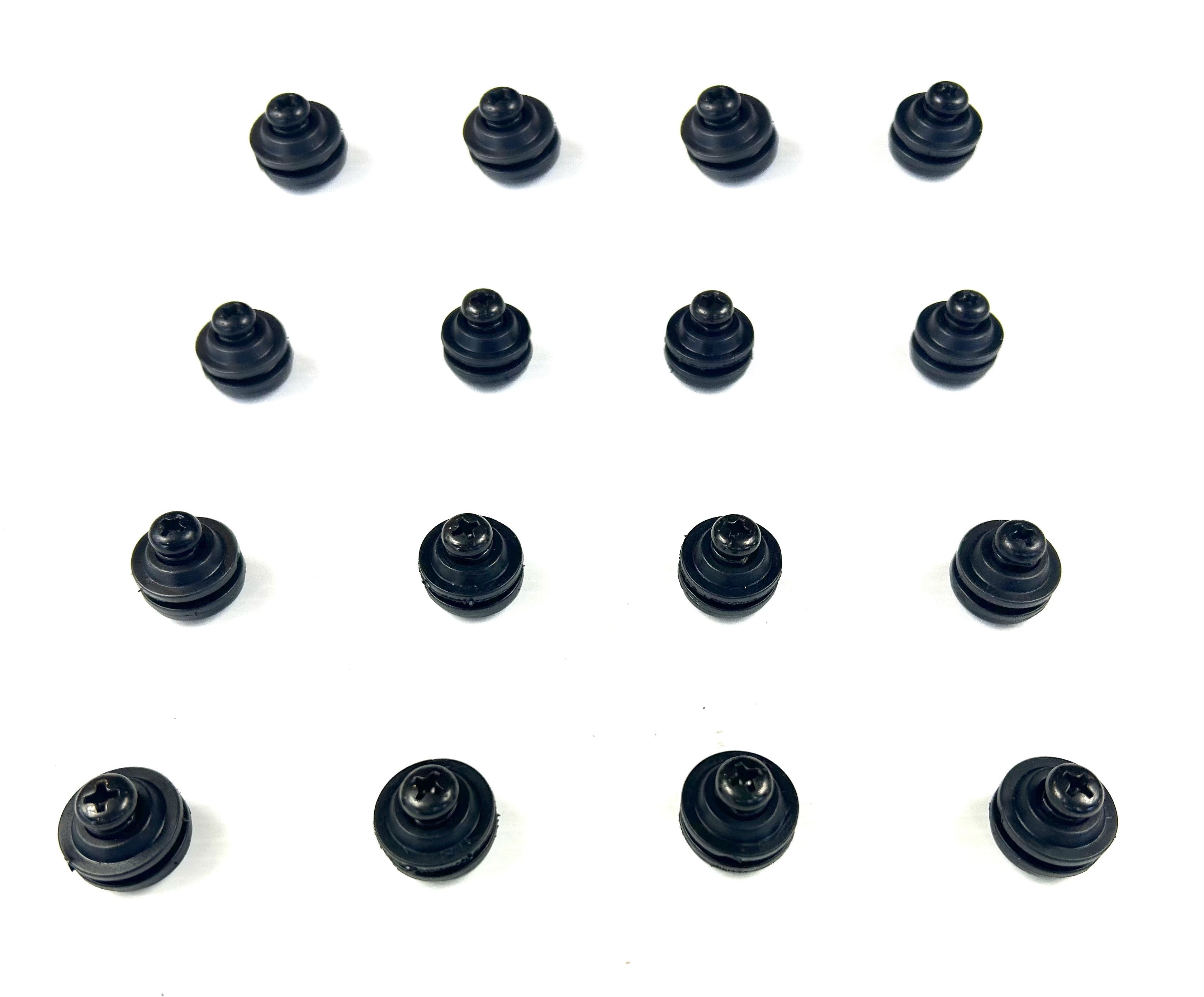 Aeroklas Canopy 16 x Canopy Glass Window Black Round Head Mounting Bolts