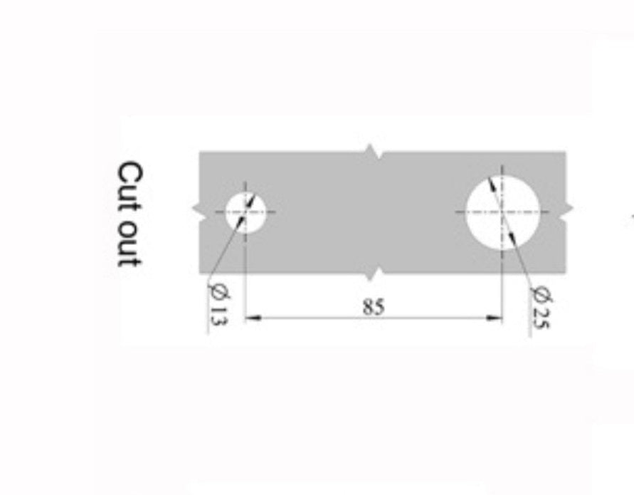 Carryboy Aftermarket Canopy Rear Window Locking Handle 85mm Hole Centres Ute