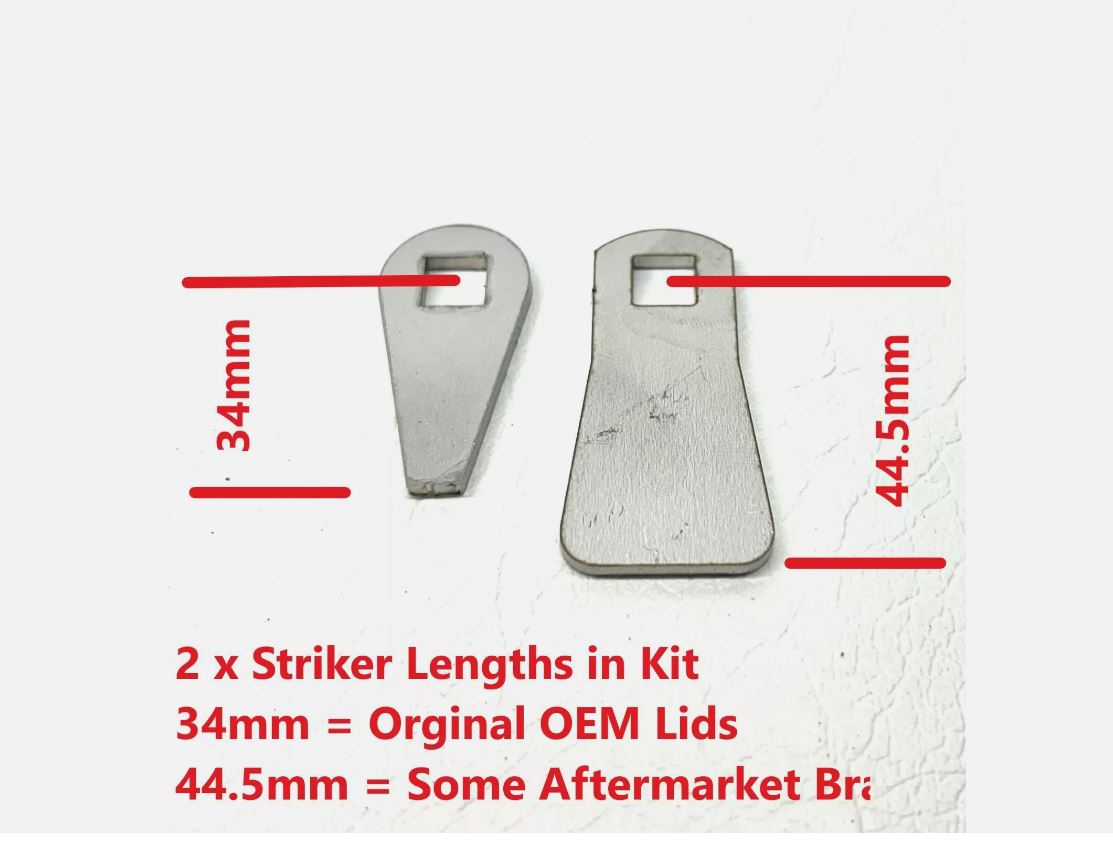 Toyota Hilux 2006-2016 Aftermarket Replacement Ute Lid Locks Pair SET-A fits Fibreglass Carpeted Ute Lids