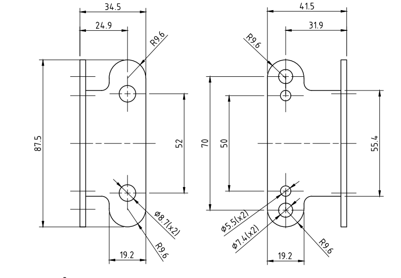 Mitsubishi MQ MR Triton EGR Plastic Ute Lid Adjustable Small Lock Bracket Catches for EGR Push Button Plastic Ute Lids