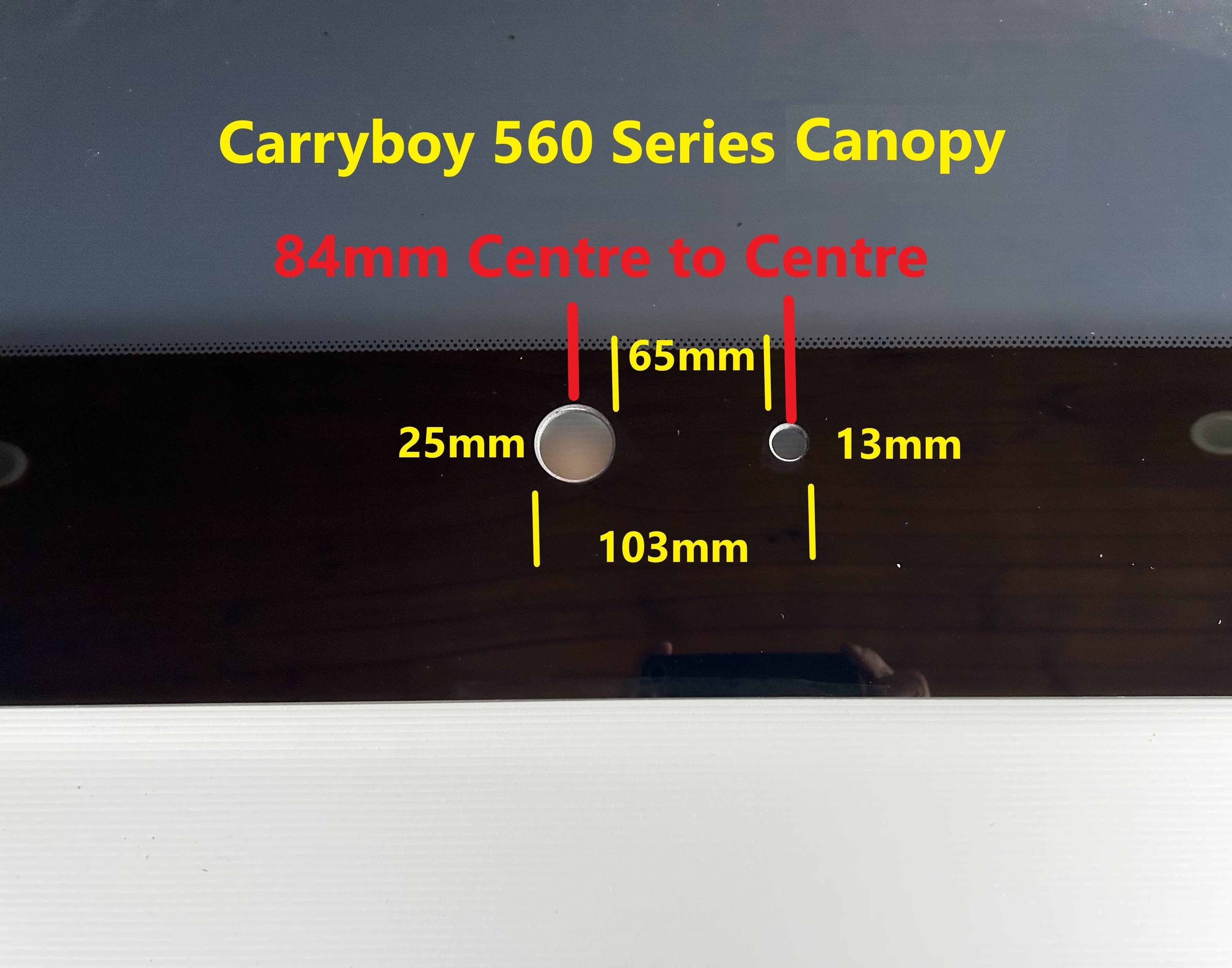 Carryboy Aftermarket Canopy Rear Window Locking Handle 85mm Hole Centres Ute