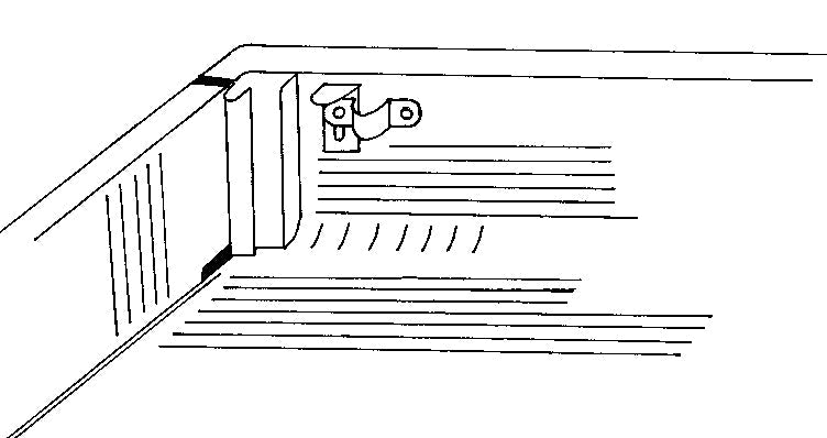VU VY VZ Commodore Lock Brackets Standard Catches for Fibreglass Lid with Carpet Underneath