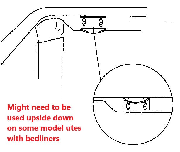 D-Max Isuzu 2003-2011 Small Lock Brackets Catches fits EGR Lids with Twin Ute Lid Locks EGR with Shiny Black Plastic Underneath
