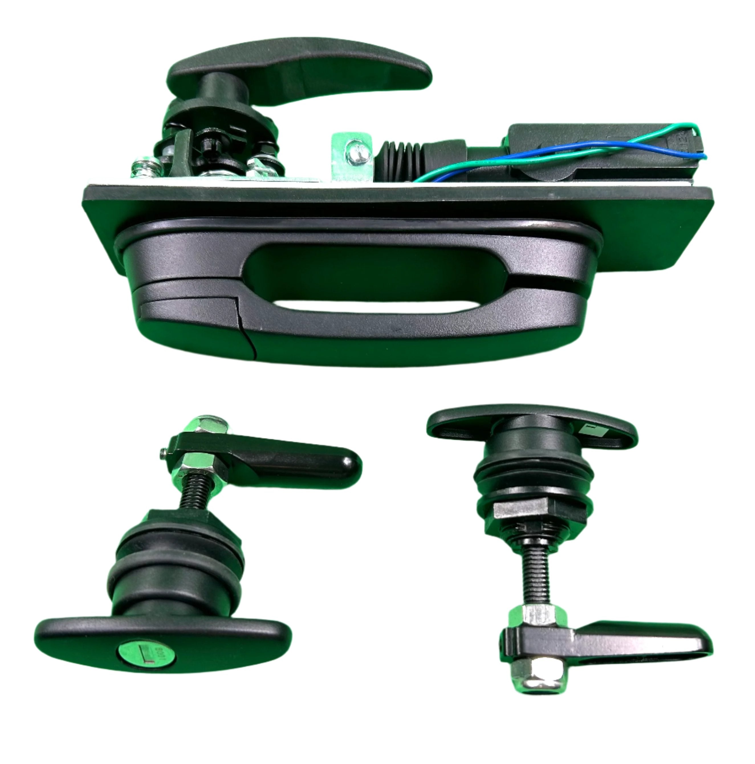 EGR Canopy Replacement Central Locking Rear Window T Handle & 2 Side Window Locks 28-32mm Hole Size All Same key