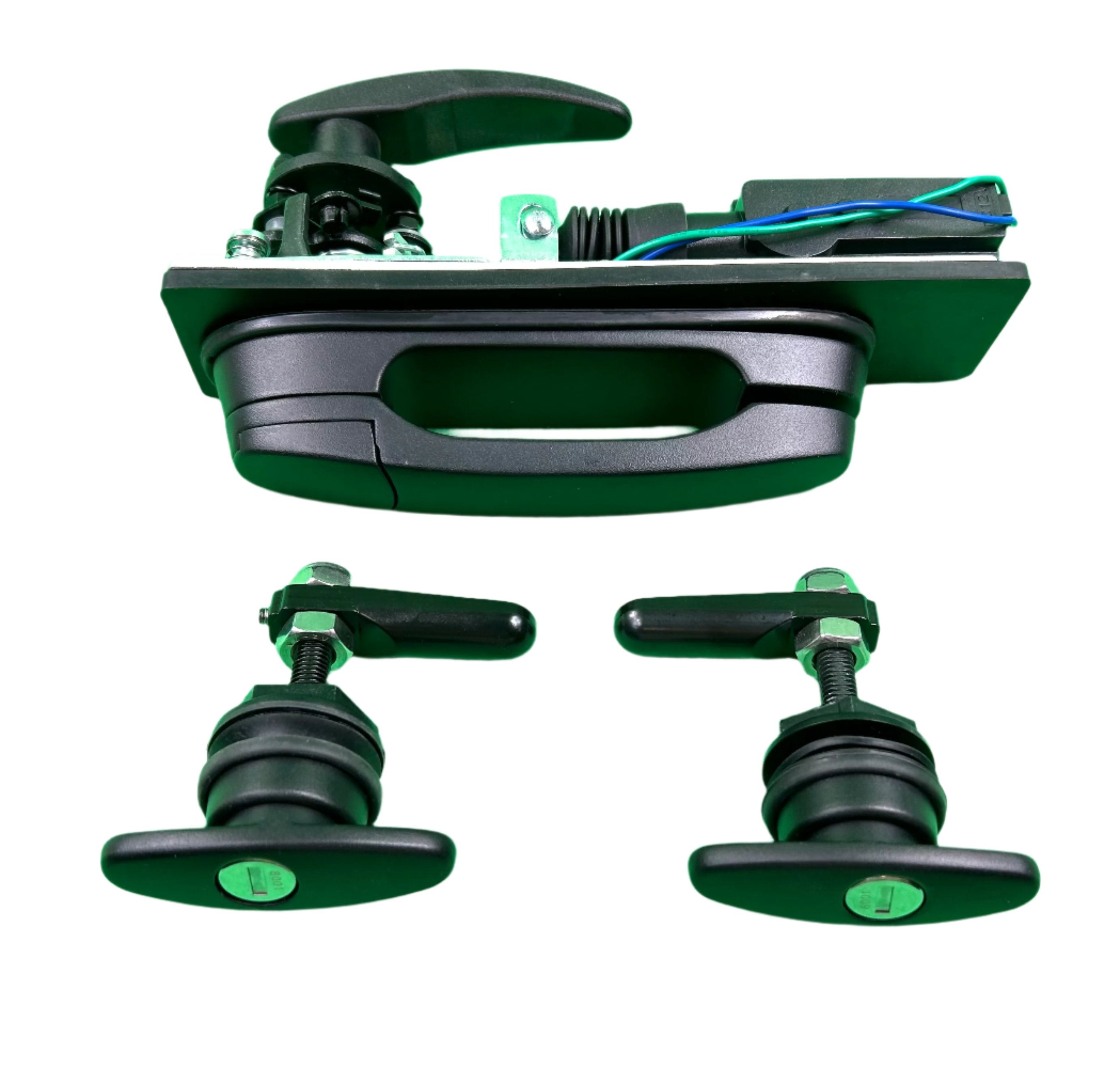 EGR Canopy Replacement Central Locking Rear Window T Handle & 2 Side Window Locks 28-32mm Hole Size All Same key