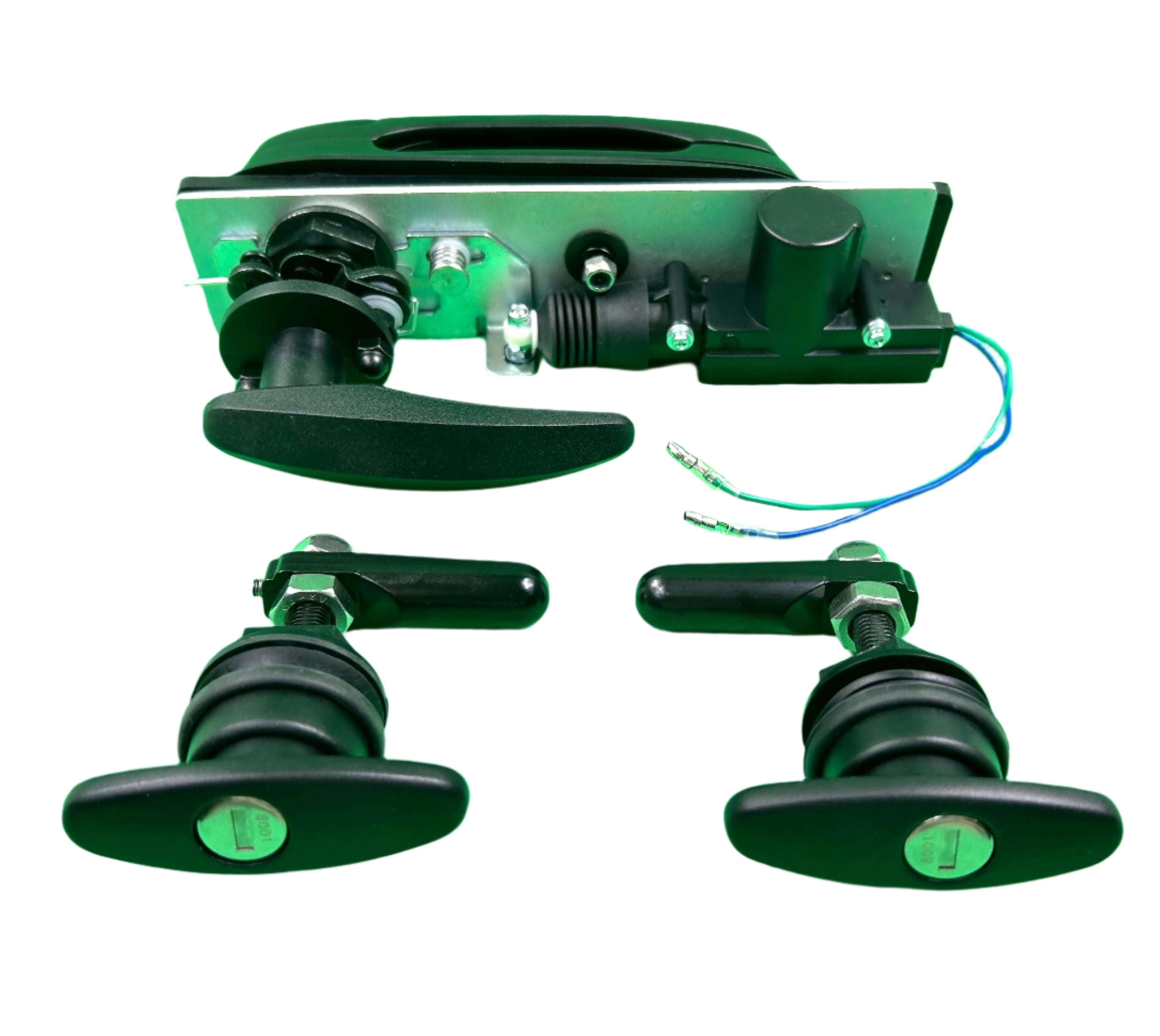 EGR Canopy Replacement Central Locking Rear Window T Handle & 2 Side Window Locks 28-32mm Hole Size All Same key