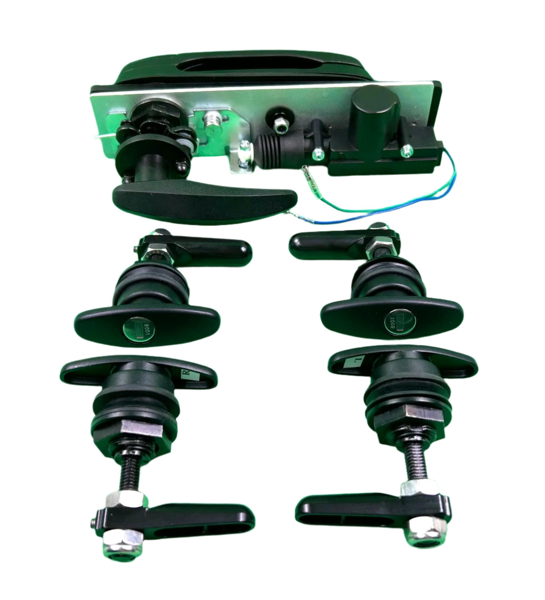 Flexiglass EDGE Canopy Replacement Central Locking Rear Window T Handle & 4 Side Window Locks 28-32mm Hole Size All Same key