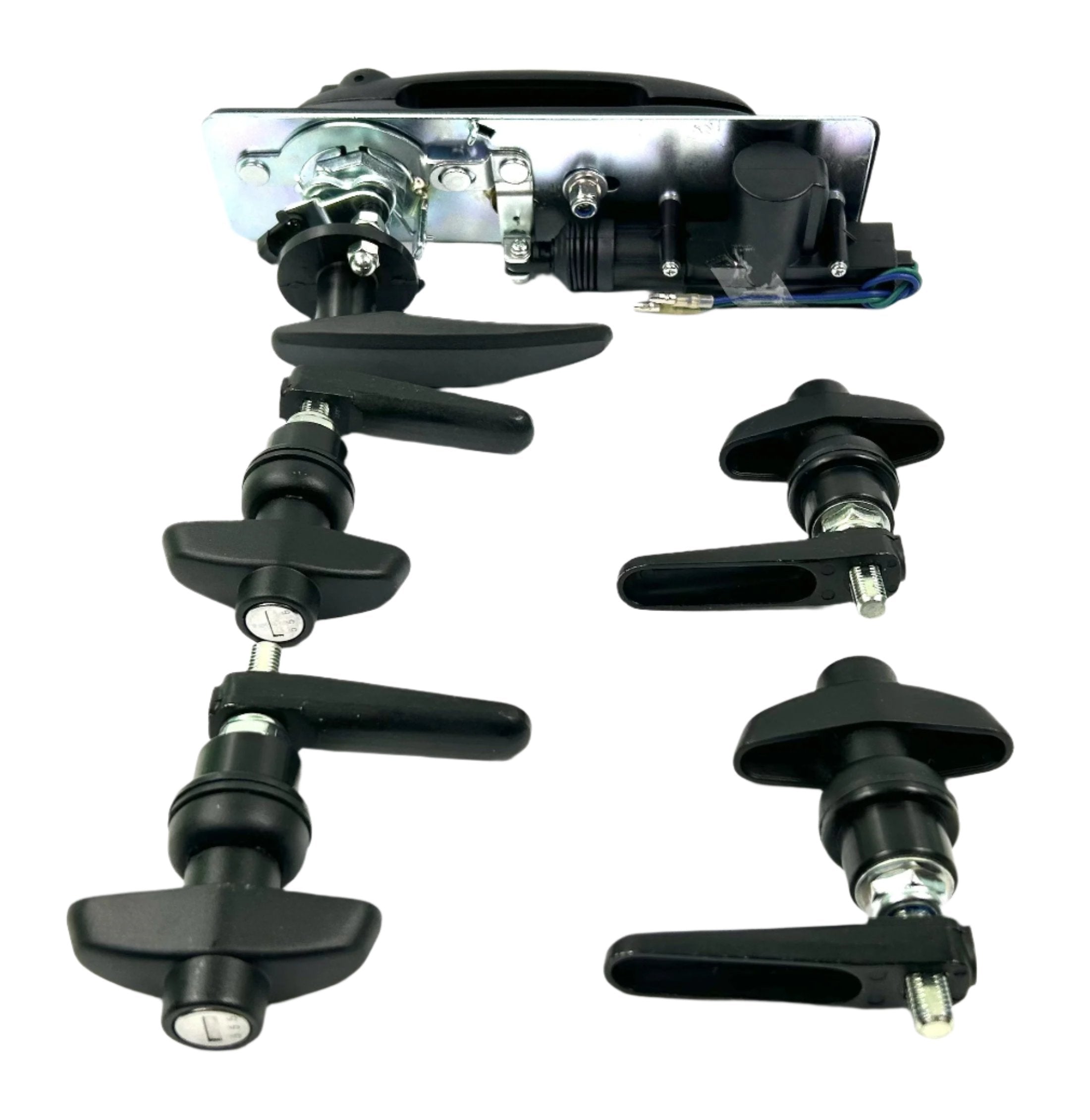 Aeroklas Central Locking Canopy Rear Window T Handle & 4 Side Window Long Shaft Locks 22mm Hole Size All Same key