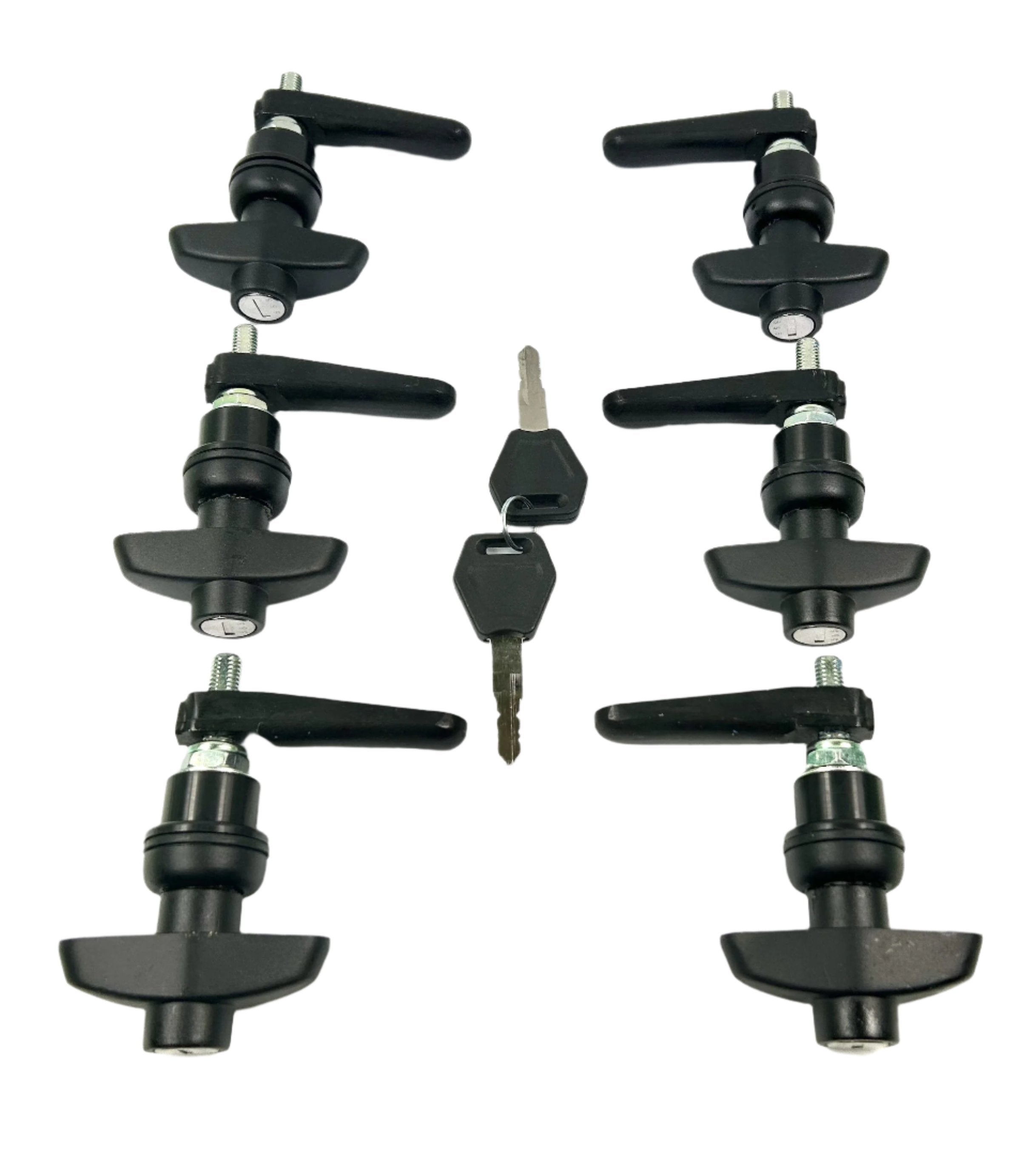TJM Early Model Canopy 2 Rear & 4 x Side Window Long Shaft Locks 22mm Hole Size All Same key