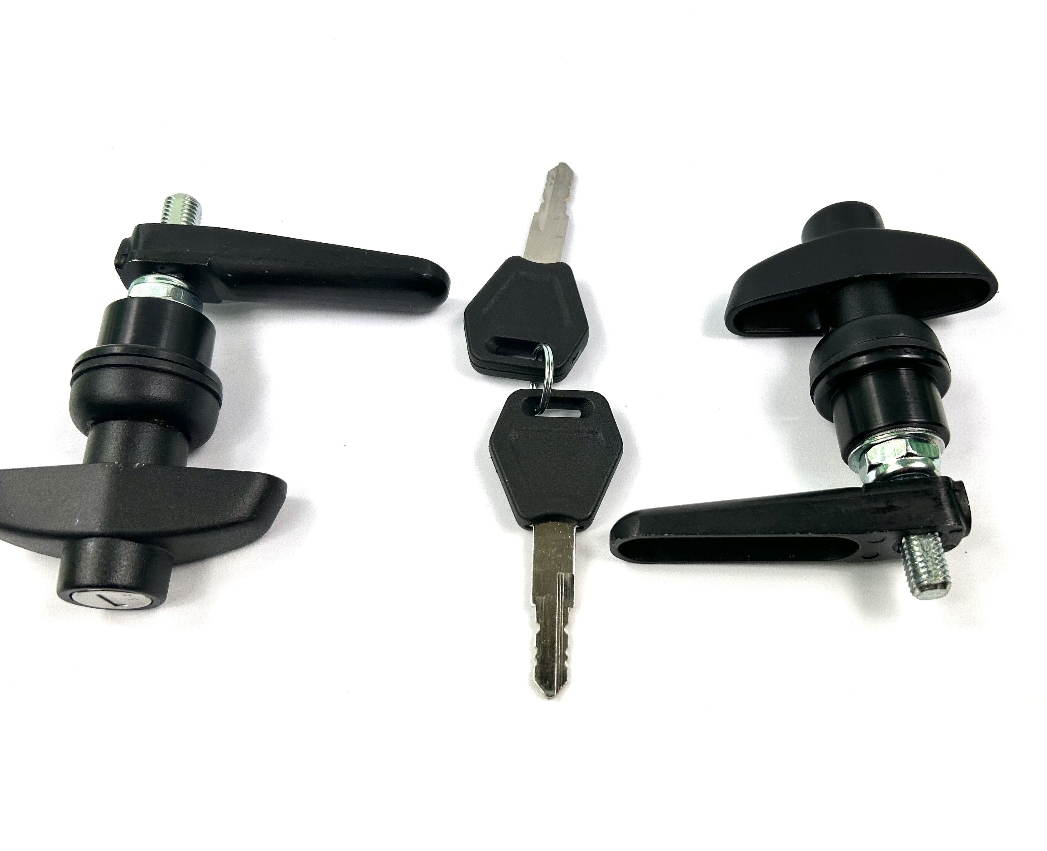Aeroklas Canopy Rear Window T Handle & 2 Side Window Long Shaft Locks 22mm Hole Size All Same key