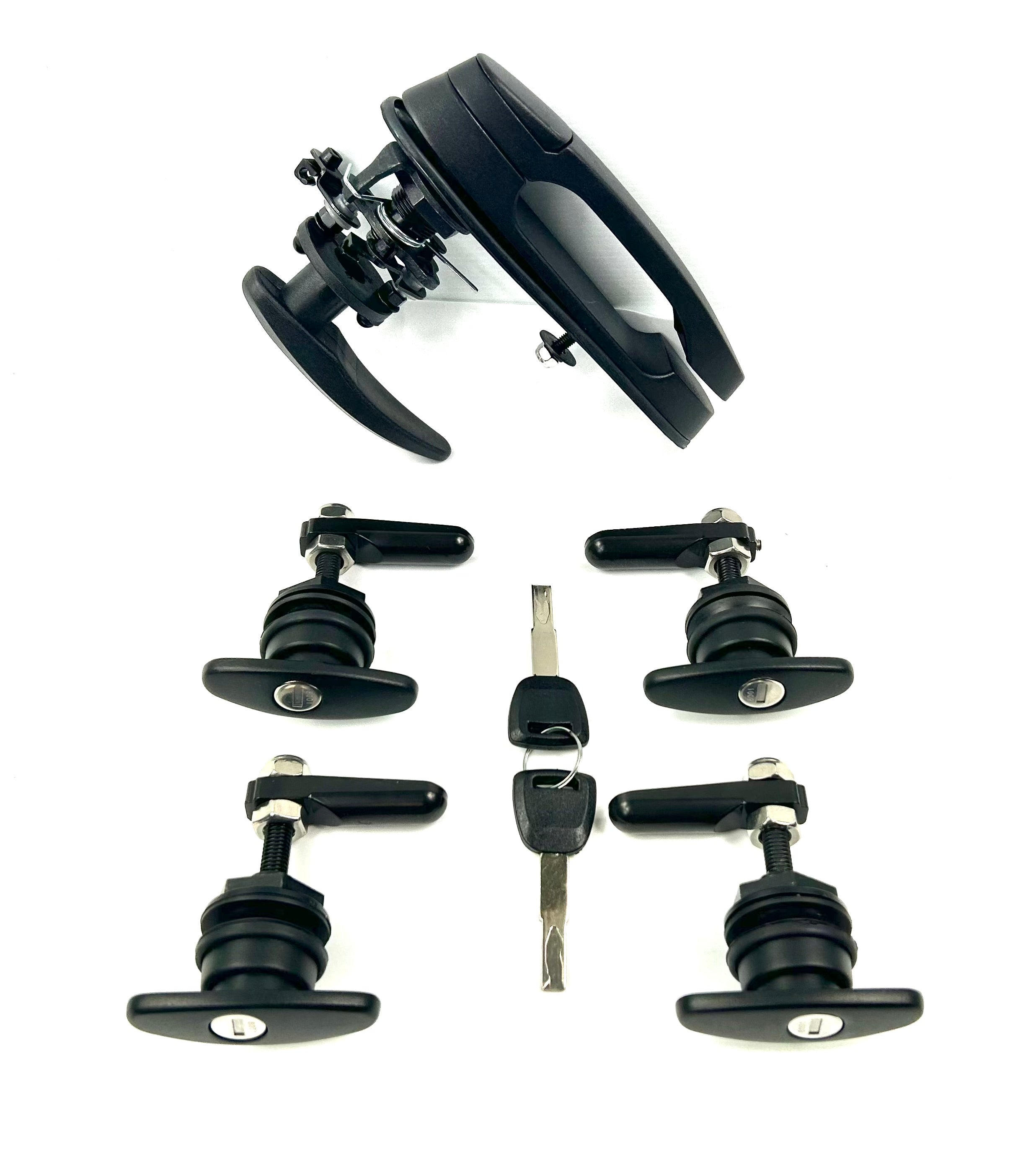 Ironman Canopy Replacement Rear Window T Handle & 4 Side Window Locks 28-32mm Hole Size All Same key