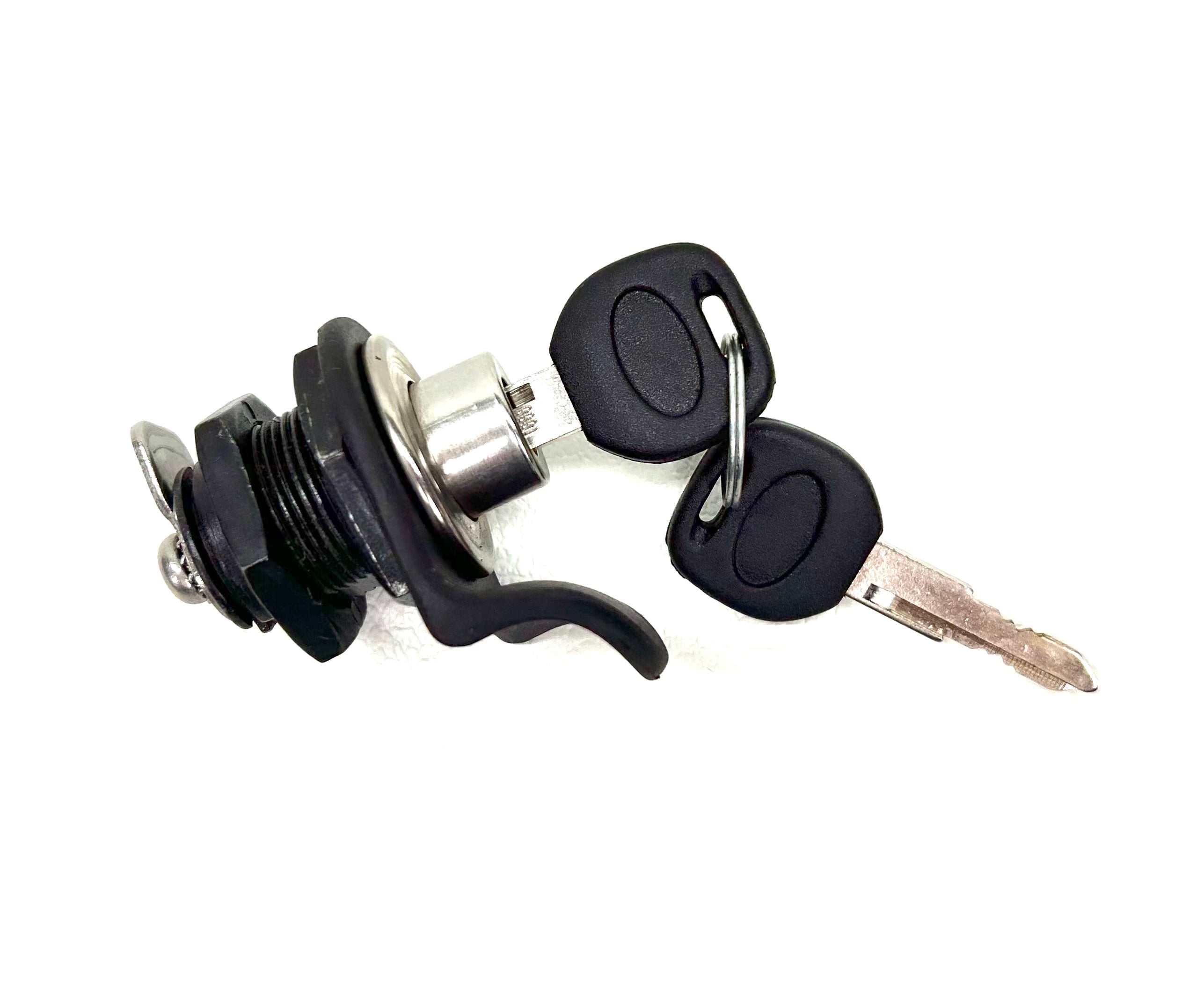 Nissan D40 Navara Aftermarket Push Button Ute Lid Lock fits EGR Lids with Shiny Plastic Underneath Lids