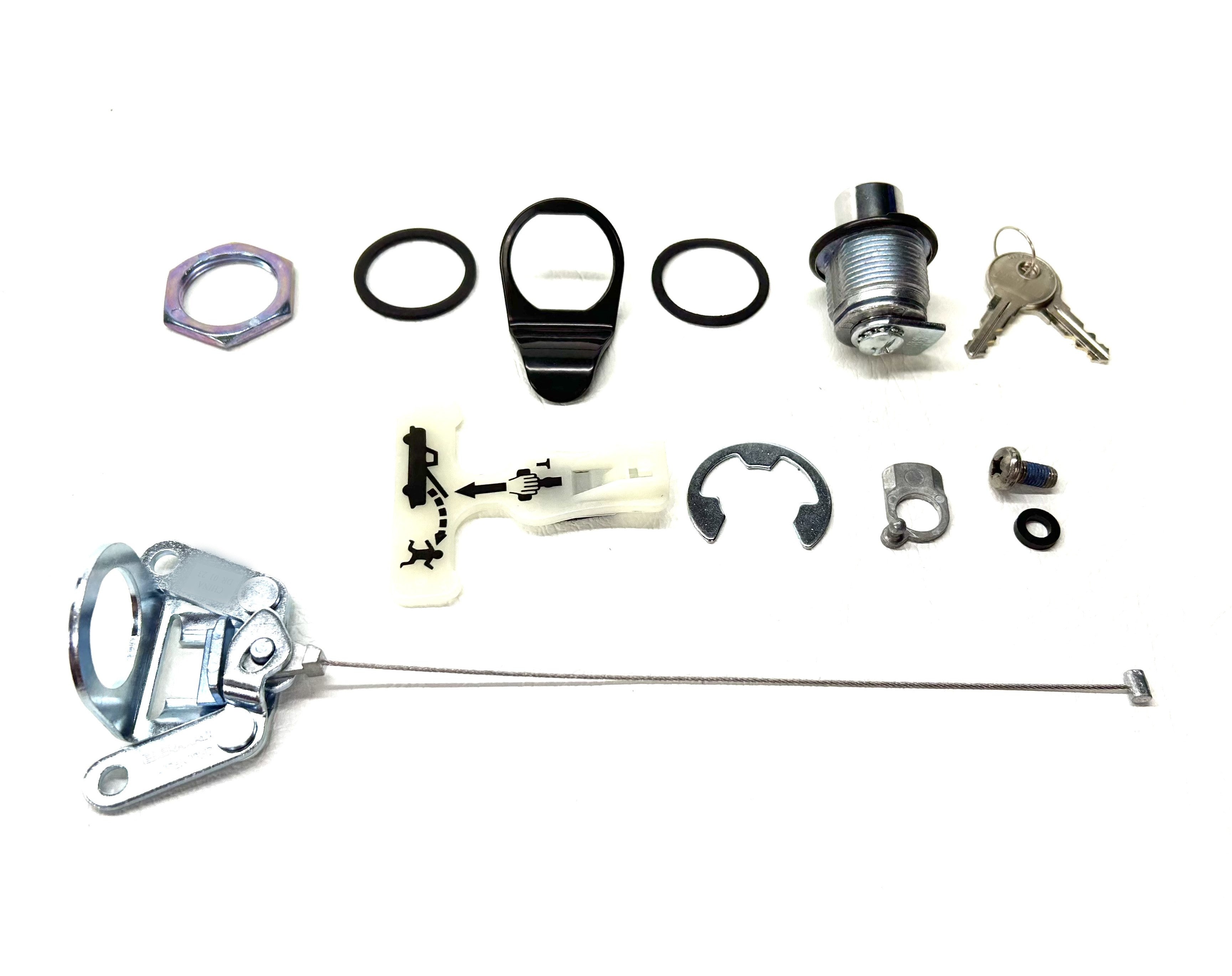 Mazda BT-50 Model Push Button Ute Lid Lock EGR Lids with Shiny Plastic Underneath Lids SET-B with Cast Swivel Central Locking Ball