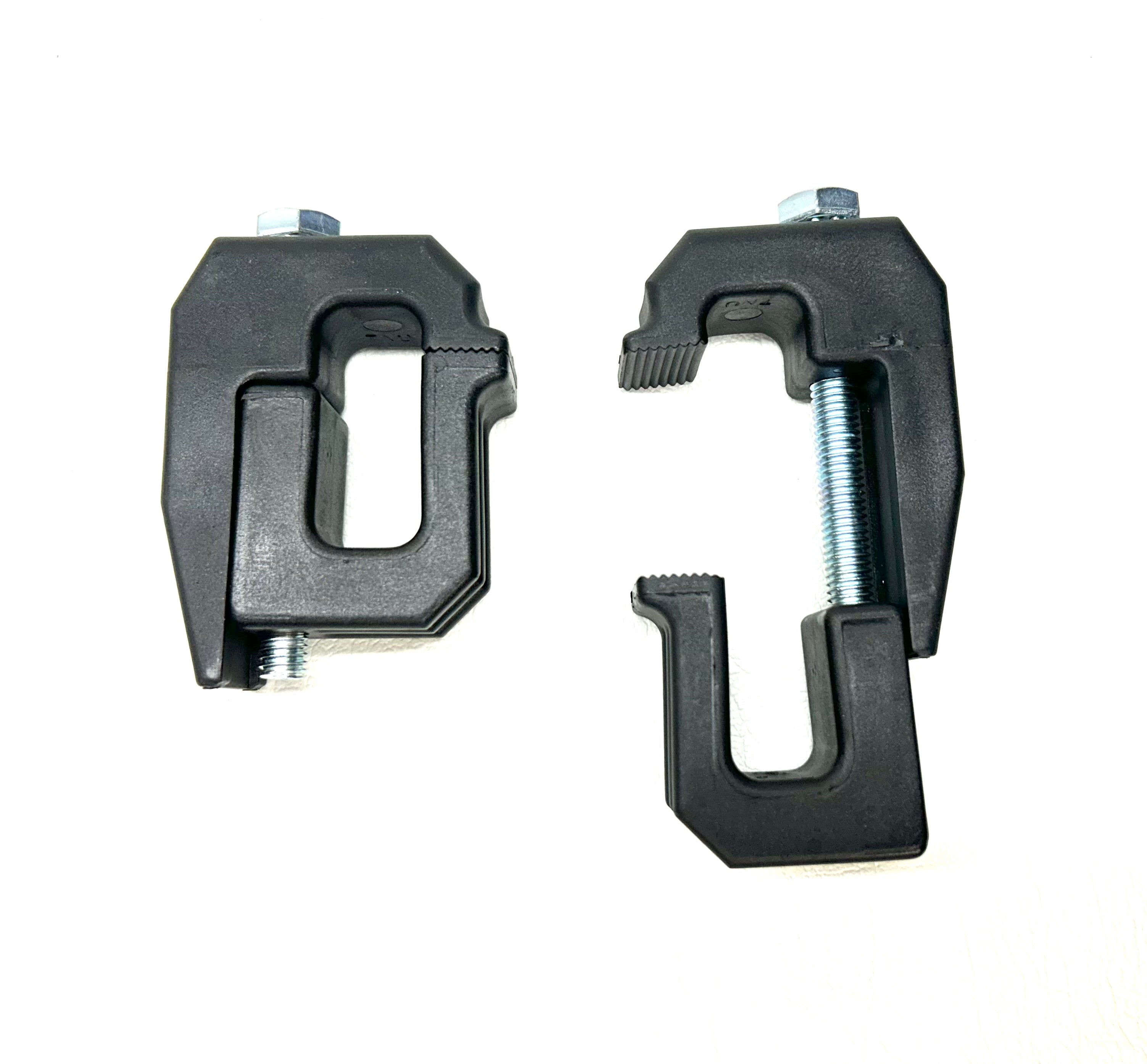 Clamps 2 x Canopy Ute Mounting Fitting Kit Removable Black Plastic G-Clamp Ute Tub