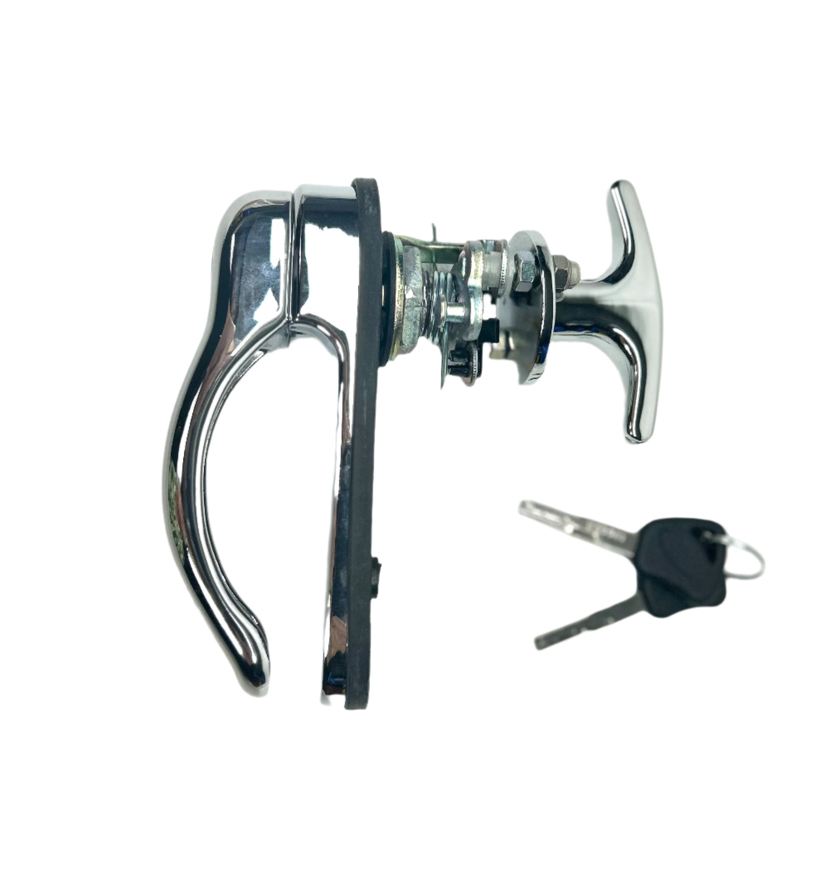 Canopy Chrome Steel Locking Canopy T-Handle Replacement Rear Window Locking Handle Lock