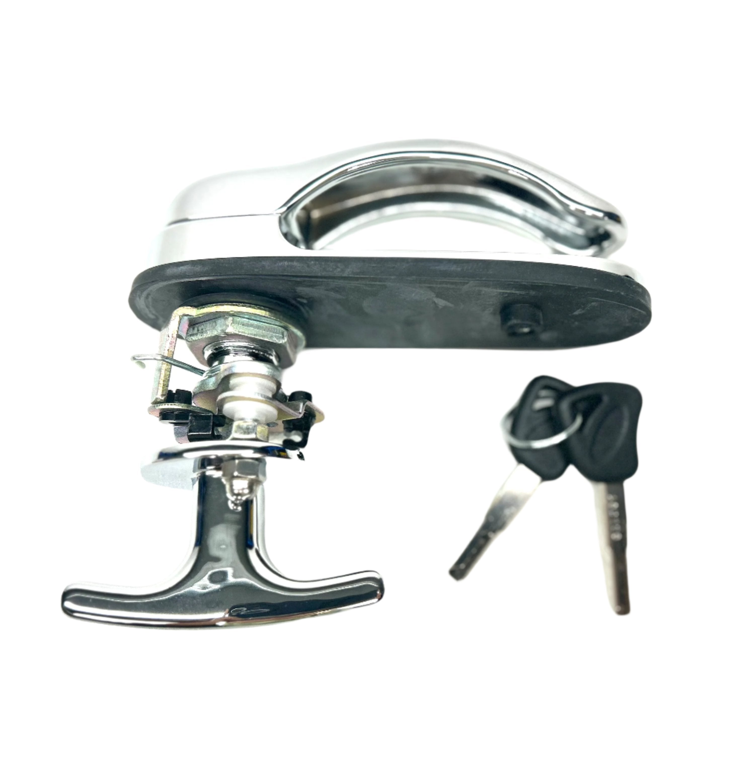 Canopy Chrome Steel Locking Canopy T-Handle Replacement Rear Window Locking Handle Lock
