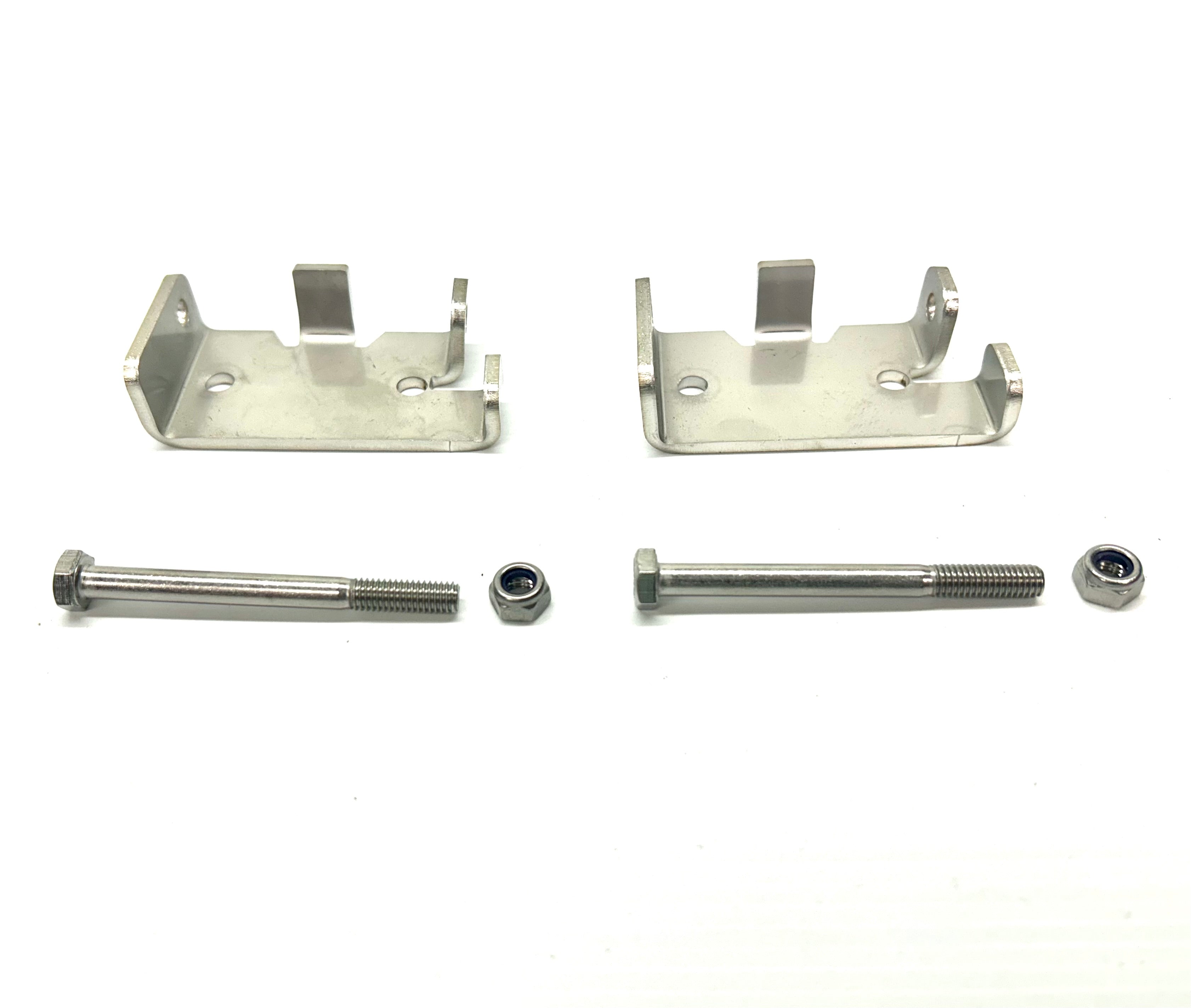 Nissan D40 Navara 50mm Female Hinge & Bolts Kit-B for EGR Ute Lid with Shiny Black Plastic Underneath