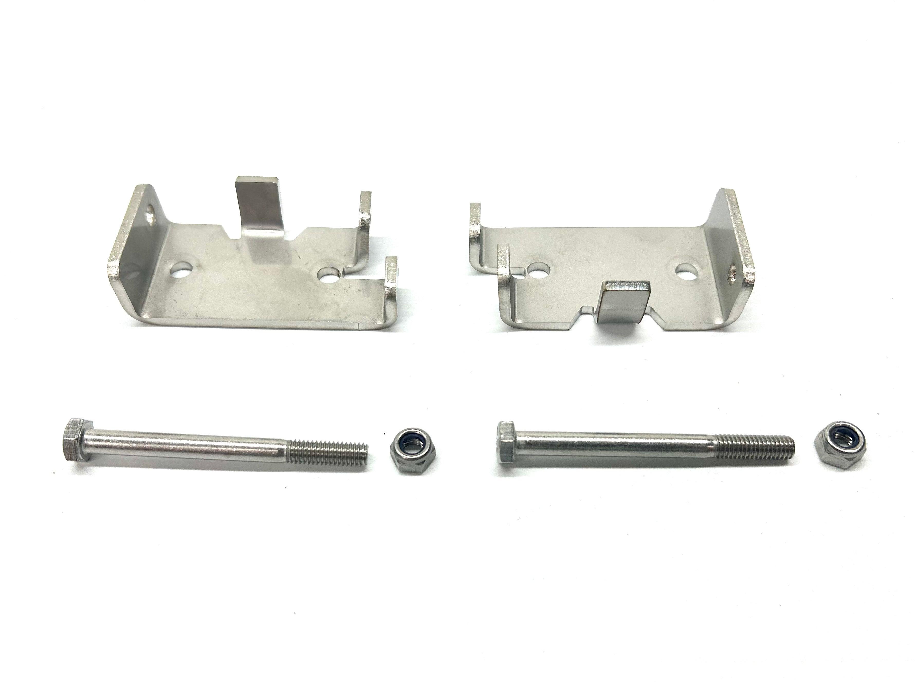 Toyota Hilux 2016 to Current Aftermarket Replacement 50mm Female Hinge & Bolts Kit-B for EGR Ute Lid with Shiny Black Plastic Underneath