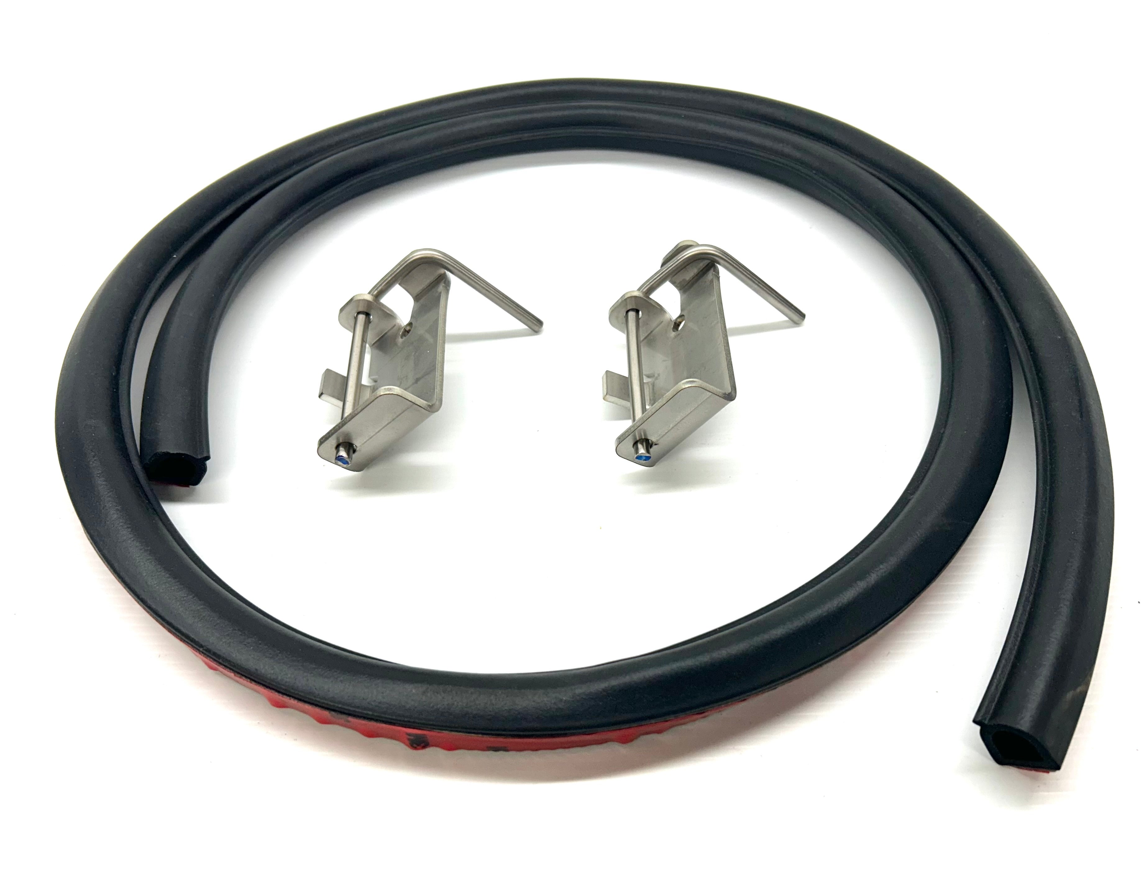 Toyota Hilux 2016 to Current Aftermarket Replacement 50mm Female Hinge & Pins & Seal Kit-D for EGR Ute Lid with Shiny Black Plastic Underneath