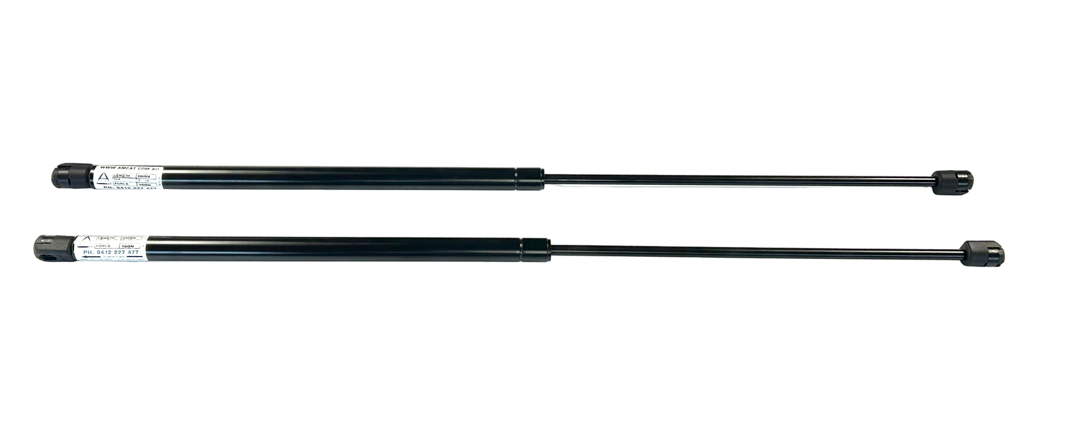 Isuzu D-Max 2012-2020 Gas Strut EGR Plastic Ute Lid Cover M10-M10 Ball Heads 680mm x 150n
