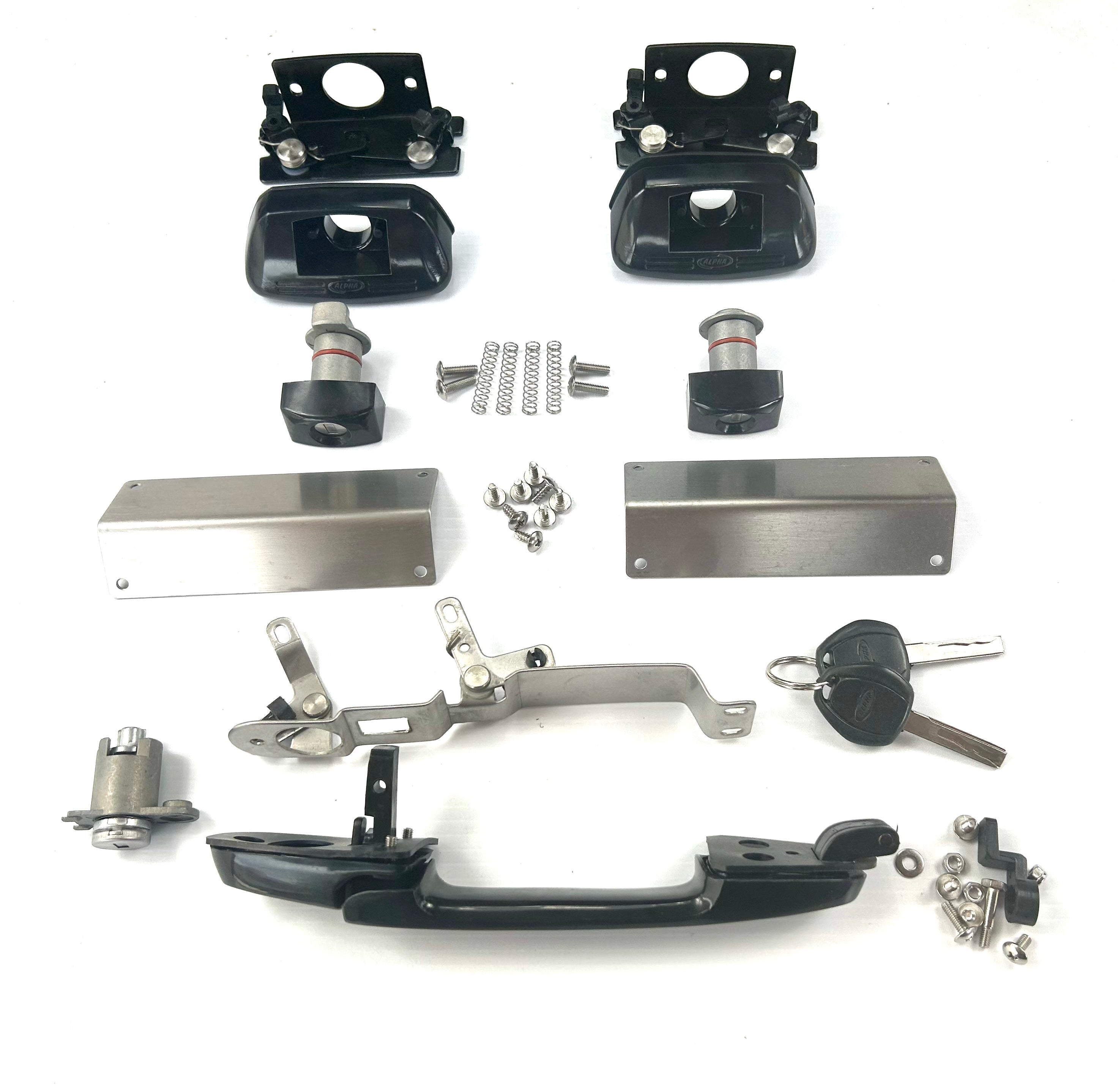 ALPHA CME Canopy Lock Set Rear Handle + 2 Side Lift Up Door Window Locks HardTop