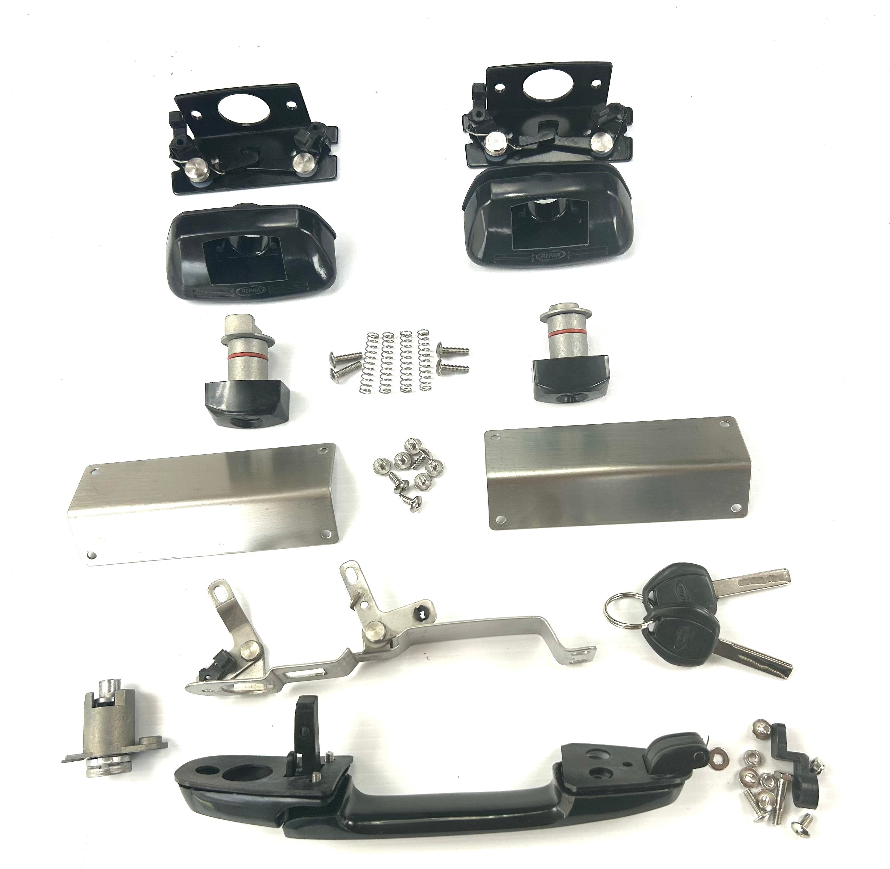 ALPHA CME Canopy Lock Set Rear Handle + 2 Side Lift Up Door Window Locks HardTop