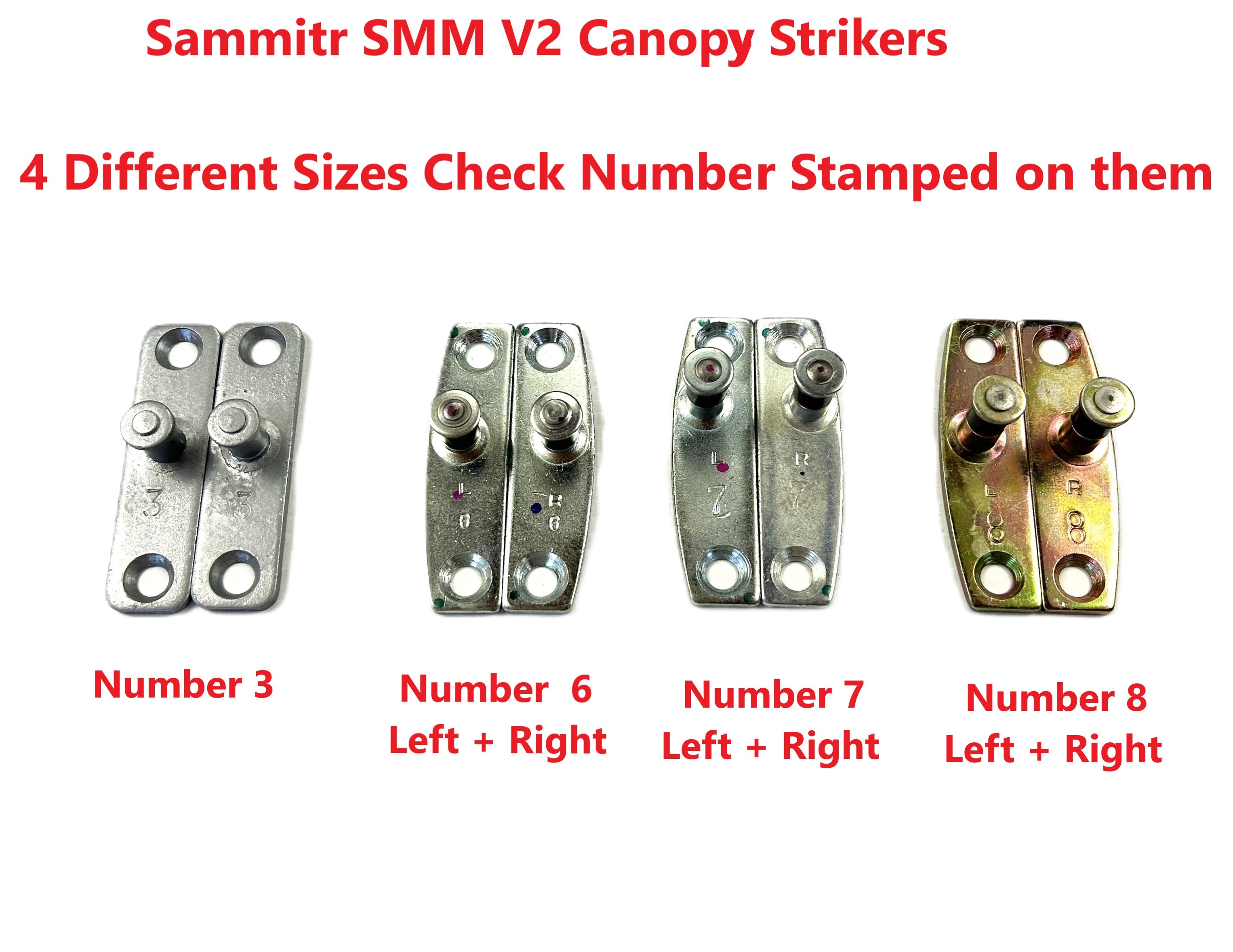Sammitr SMM V2 Plus Canopy Rear Window Lock Strikers Number #6 HardTop