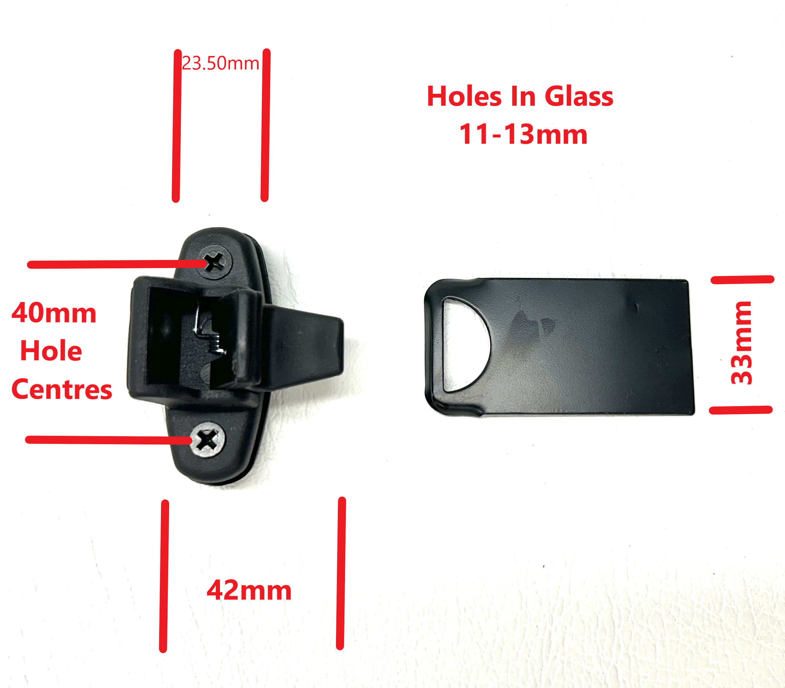 ALPHA Canopy Side Sliding Window Latch Catches 2 x Ute Canopy Slider Lock Catch