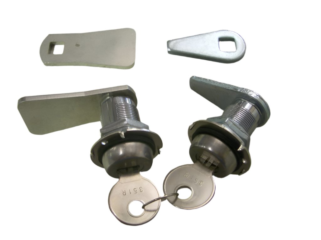 Zinardi Ute Lid Locks Pair SET-B with Support Plates fits Fibreglass Carpeted Ute Lids