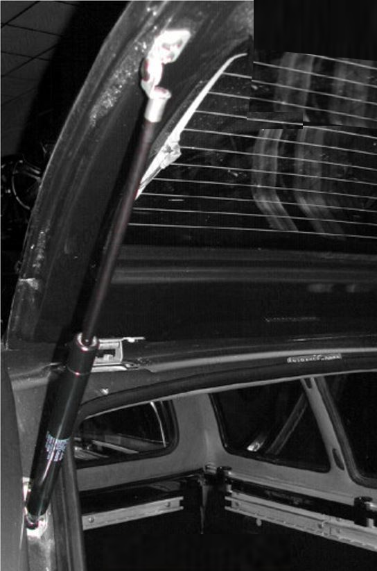 Alpha CMX AMAROK Canopy Rear Lift Up Window Gas Struts & Brackets Stabilus