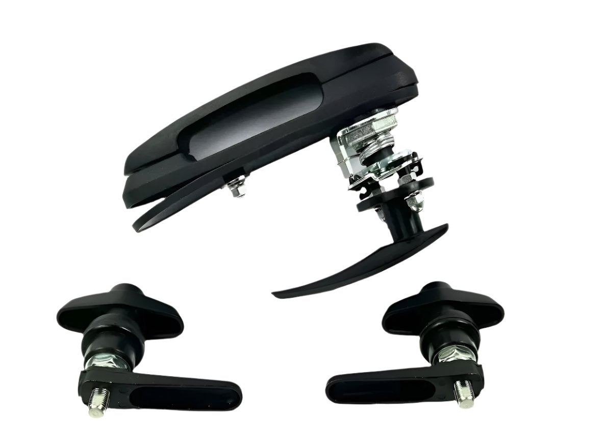 Aeroklas Canopy Rear Window T Handle & 2 Side Window Long Shaft Locks 22mm Hole Size All Same key