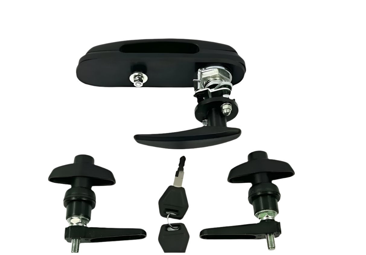 Aeroklas Canopy Rear Window T Handle & 2 Side Window Long Shaft Locks 22mm Hole Size All Same key