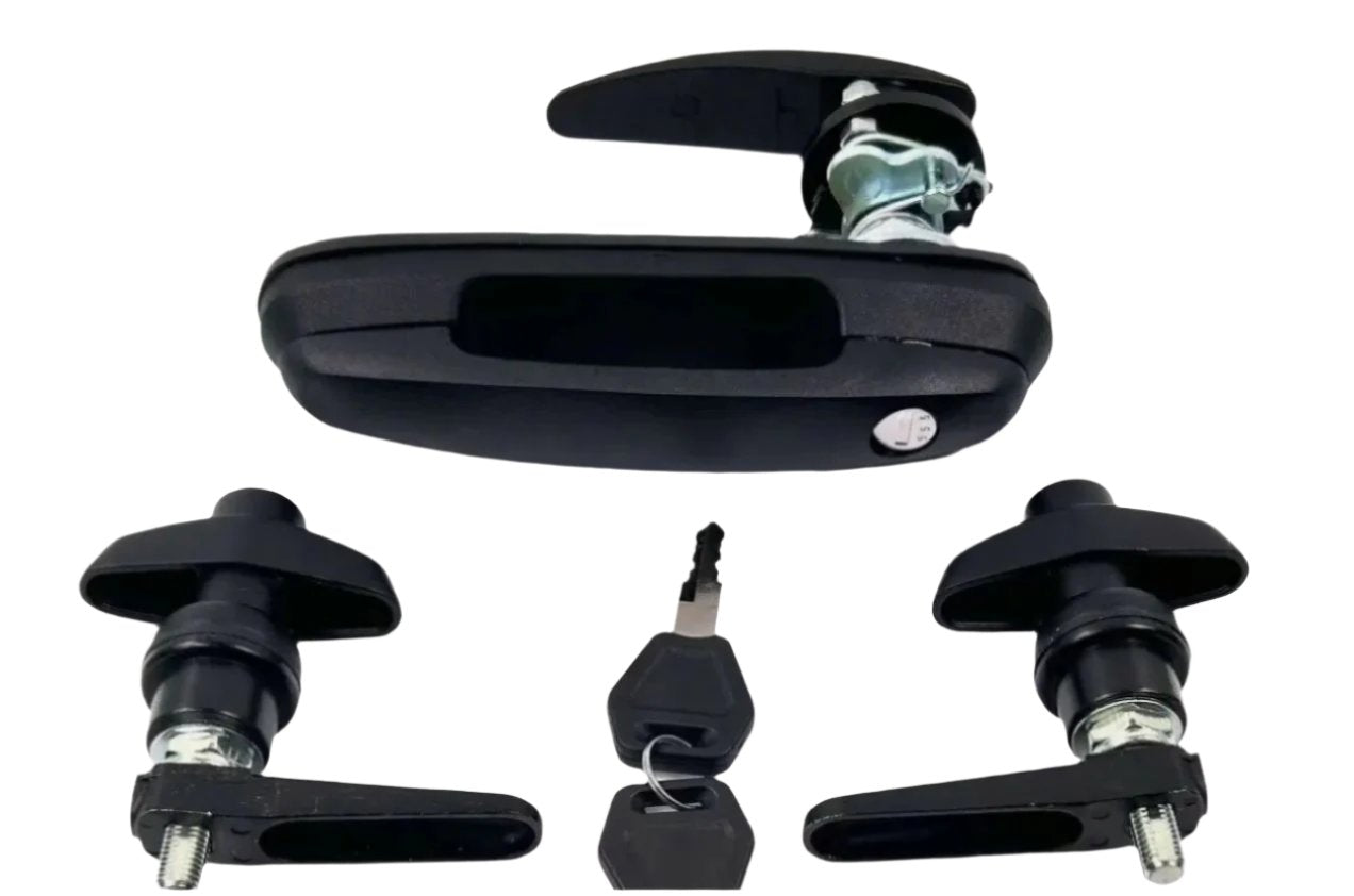 Aeroklas Canopy Rear Window T Handle & 2 Side Window Long Shaft Locks 22mm Hole Size All Same key